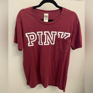 PINK Logo Graphic Tee with Front Pocket